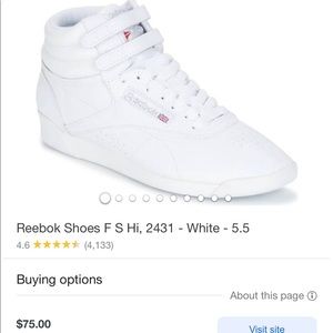 Reebok classic tennis shoes